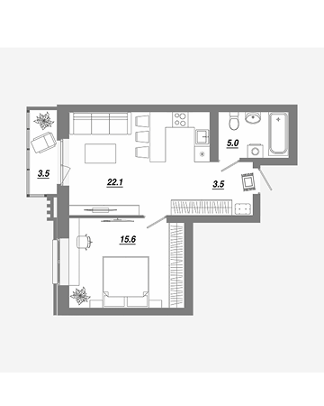 Планировка квартиры №114